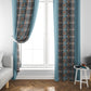 African Ndebele Traditional Attire Window Curtain Blue Ndebele Stripe