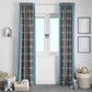 African Ndebele Traditional Attire Window Curtain Blue Ndebele Stripe