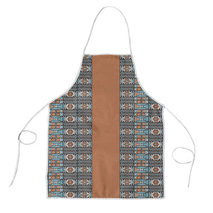 African Ndebele Traditional Attire Apron Brown Ndebele Stripe