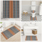 African Ndebele Traditional Attire Bathroom Set Brown Ndebele Stripe
