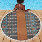 African Ndebele Traditional Attire Beach Blanket Brown Ndebele Stripe