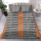 African Ndebele Traditional Attire Bedding Set Brown Ndebele Stripe