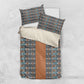African Ndebele Traditional Attire Bedding Set Brown Ndebele Stripe