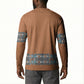 African Ndebele Traditional Attire Button Sweatshirt Brown Ndebele Stripe