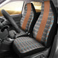 African Ndebele Traditional Attire Car Seat Cover Brown Ndebele Stripe
