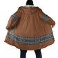 African Ndebele Traditional Attire Cloak Brown Ndebele Stripe