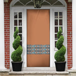 African Ndebele Traditional Attire Door Cover Brown Ndebele Stripe