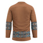 African Ndebele Traditional Attire Hockey Jersey Brown Ndebele Stripe