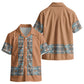 African Ndebele Traditional Attire Kid Hawaiian Shirt Brown Ndebele Stripe