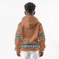 African Ndebele Traditional Attire Kid Hoodie Brown Ndebele Stripe
