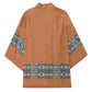 African Ndebele Traditional Attire Kimono Brown Ndebele Stripe