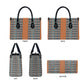 African Ndebele Traditional Attire Leather Bag Brown Ndebele Stripe