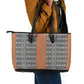 African Ndebele Traditional Attire Leather Tote Bag Brown Ndebele Stripe