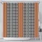 African Ndebele Traditional Attire Shower Curtain Brown Ndebele Stripe
