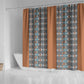 African Ndebele Traditional Attire Shower Curtain Brown Ndebele Stripe