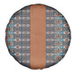 African Ndebele Traditional Attire Spare Tire Cover Brown Ndebele Stripe