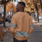African Ndebele Traditional Attire Sweatshirt Brown Ndebele Stripe