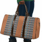 African Ndebele Traditional Attire Travel Bag Brown Ndebele Stripe