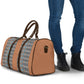 African Ndebele Traditional Attire Travel Bag Brown Ndebele Stripe