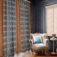African Ndebele Traditional Attire Window Curtain Brown Ndebele Stripe