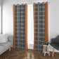 African Ndebele Traditional Attire Window Curtain Brown Ndebele Stripe