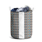 African Ndebele Traditional Attire Laundry Basket White Ndebele Stripe