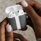African Ndebele Traditional Attire AirPods Case White Ndebele Stripe