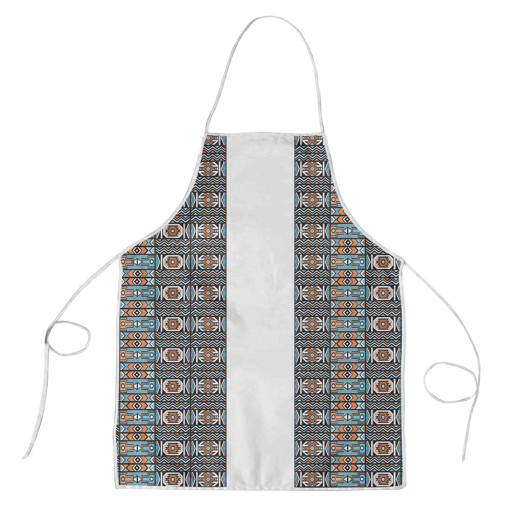 African Ndebele Traditional Attire Apron White Ndebele Stripe
