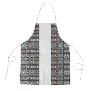 African Ndebele Traditional Attire Apron White Ndebele Stripe