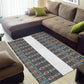 African Ndebele Traditional Attire Area Rug White Ndebele Stripe