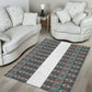 African Ndebele Traditional Attire Area Rug White Ndebele Stripe