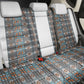 African Ndebele Traditional Attire Back Car Seat Cover White Ndebele Stripe