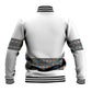 African Ndebele Traditional Attire Baseball Jacket White Ndebele Stripe