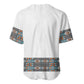 African Ndebele Traditional Attire Baseball Jersey White Ndebele Stripe