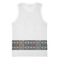 African Ndebele Traditional Attire Basketball Jersey White Ndebele Stripe
