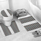 African Ndebele Traditional Attire Bathroom Set White Ndebele Stripe