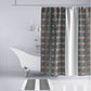 African Ndebele Traditional Attire Bathroom Set White Ndebele Stripe