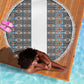 African Ndebele Traditional Attire Beach Blanket White Ndebele Stripe