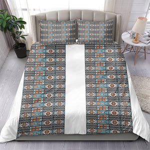 African Ndebele Traditional Attire Bedding Set White Ndebele Stripe
