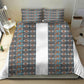 African Ndebele Traditional Attire Bedding Set White Ndebele Stripe
