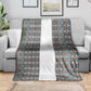 African Ndebele Traditional Attire Blanket White Ndebele Stripe