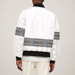African Ndebele Traditional Attire Bomber Jacket White Ndebele Stripe
