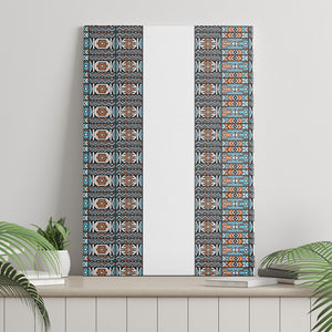 African Ndebele Traditional Attire Canvas Wall Art White Ndebele Stripe