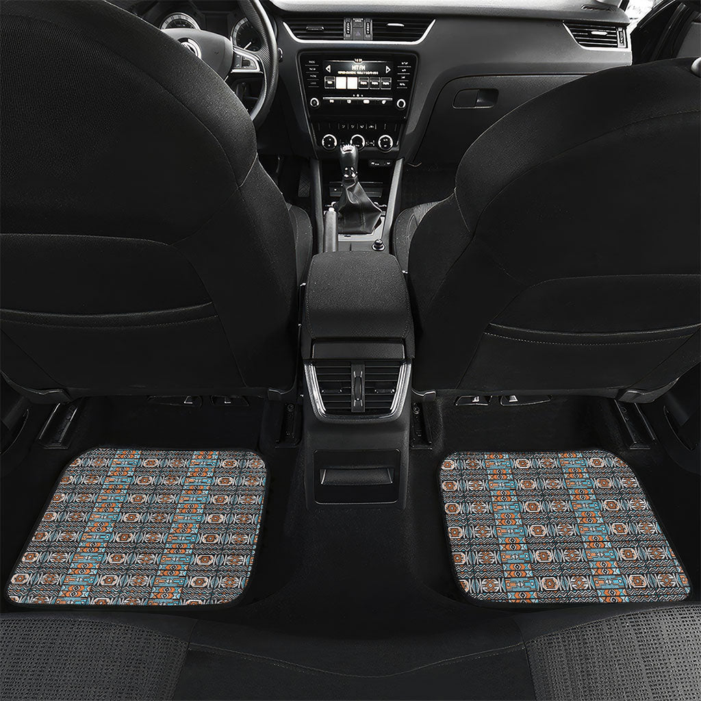 African Ndebele Traditional Attire Car Mats White Ndebele Stripe