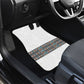 African Ndebele Traditional Attire Car Mats White Ndebele Stripe