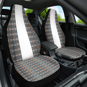 African Ndebele Traditional Attire Car Seat Cover White Ndebele Stripe