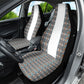 African Ndebele Traditional Attire Car Seat Cover White Ndebele Stripe