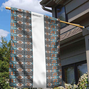 African Ndebele Traditional Attire Garden Flag White Ndebele Stripe