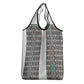 African Ndebele Traditional Attire Grocery Bag White Ndebele Stripe