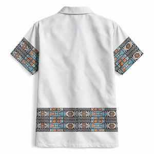 African Ndebele Traditional Attire Hawaiian Shirt White Ndebele Stripe